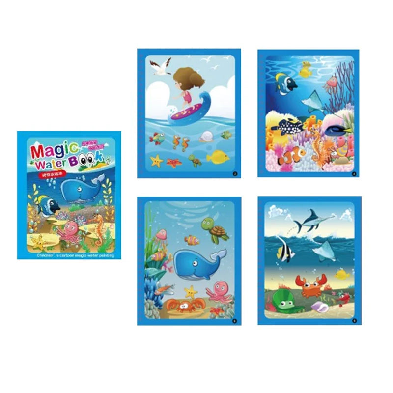 Magic Water Coloring Book（18.3*14.8cm/7.20*5.83in）