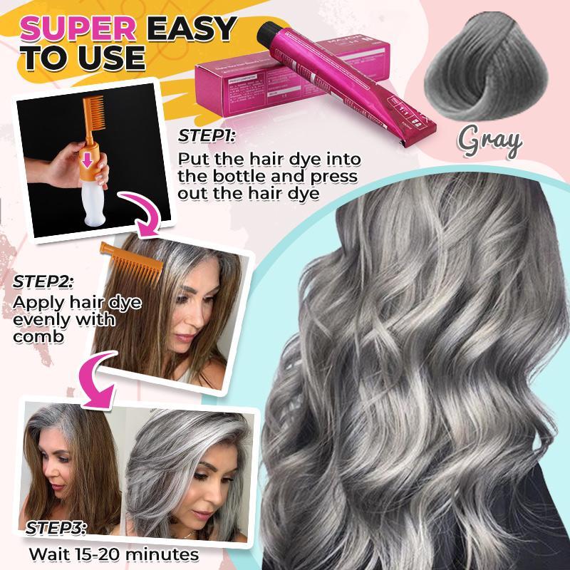 DIY Hair Coloring Kit (Hair Dye + Bottle With Comb)