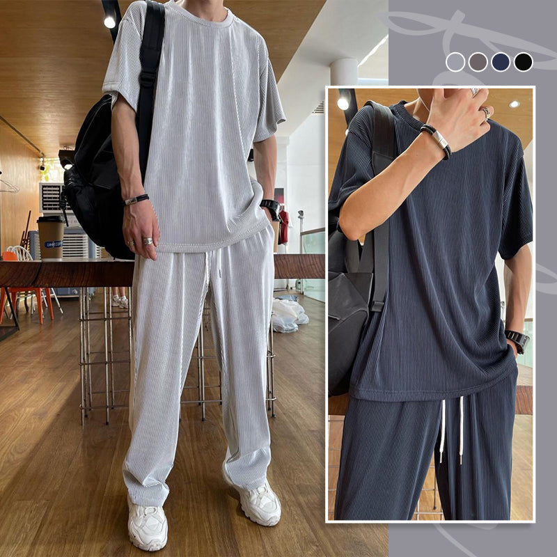 Ice Silk Male Casual Suit