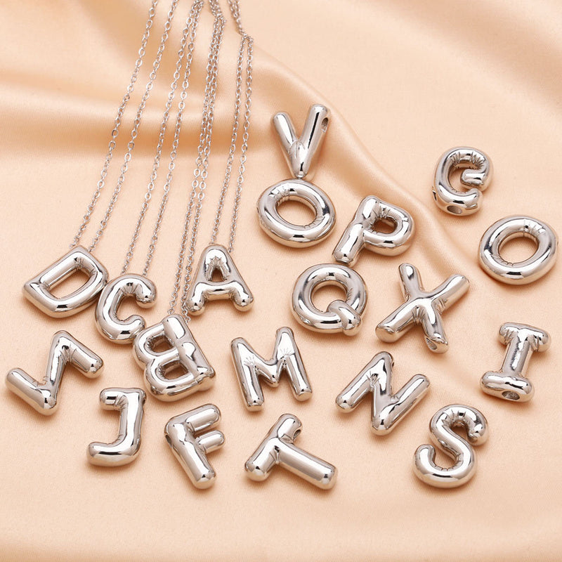 Alphabet Diamond Pendant Necklace