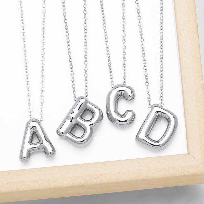 Alphabet Diamond Pendant Necklace
