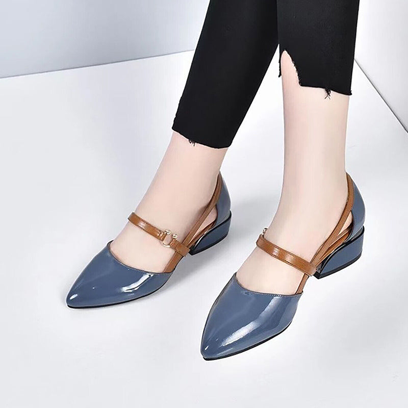 Pointed Toe Low Heel Sandals