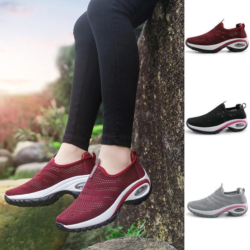 MVSTU™ Women Breathable Mesh Slip On Sneakers