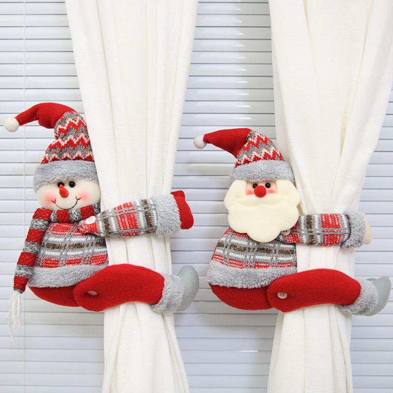 Christmas Element Curtain Decor