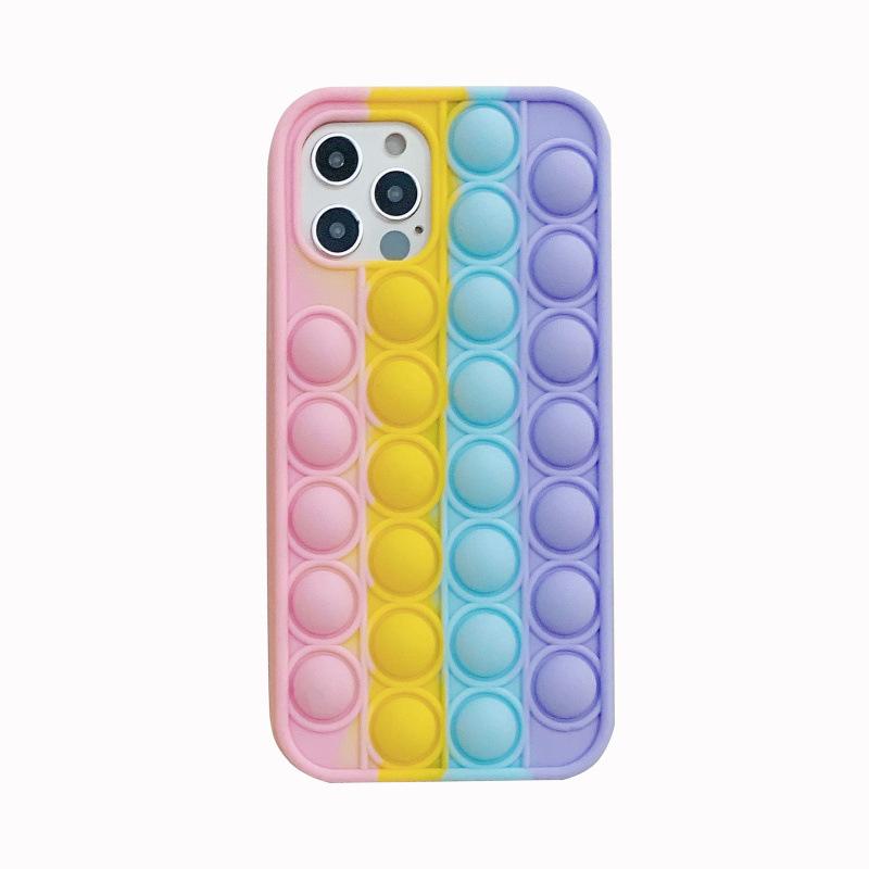 Toy Phone Case, Push Pop Bubble Fidget Sensory Protecive Case for iPhone