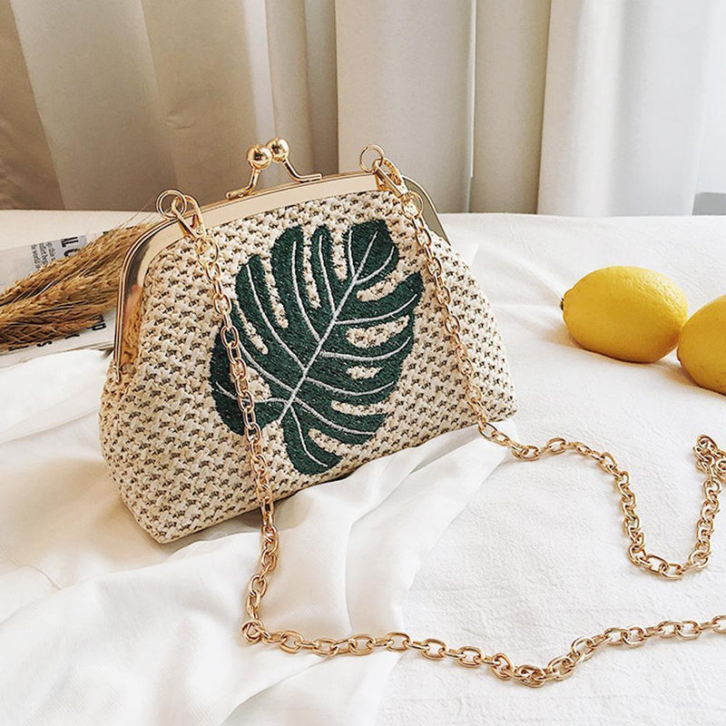 Woven Chain Crossbody Bag