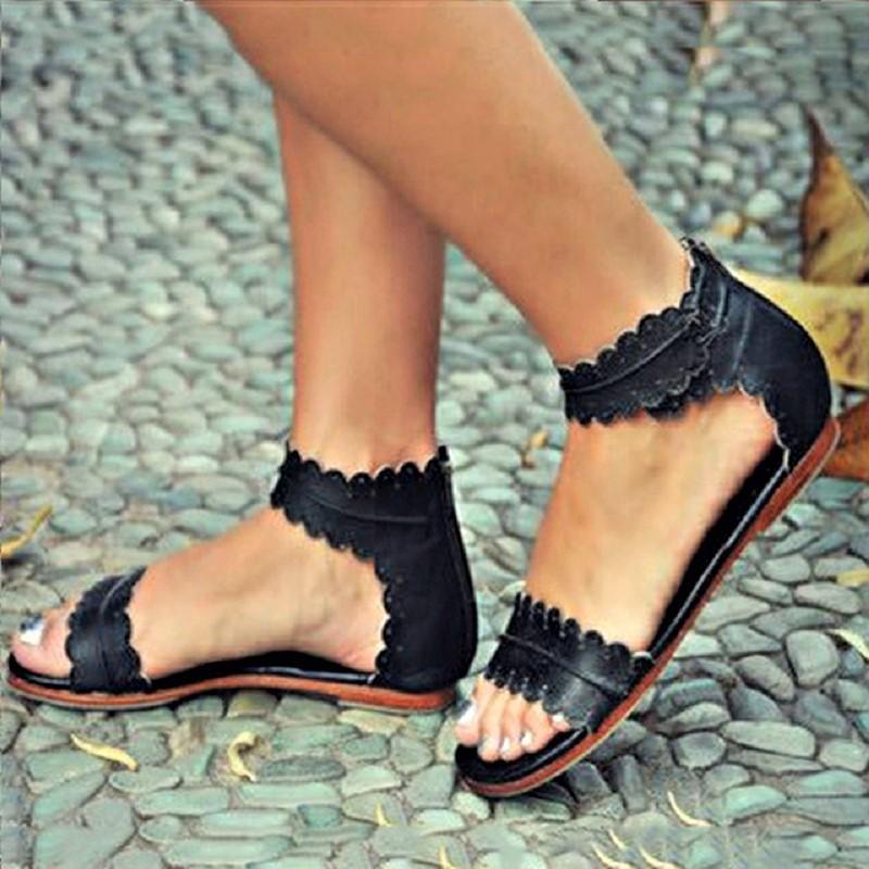 Women Sandals Fashion Flat Roman Shoes