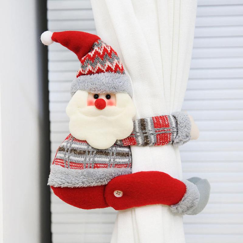 Christmas Element Curtain Decor