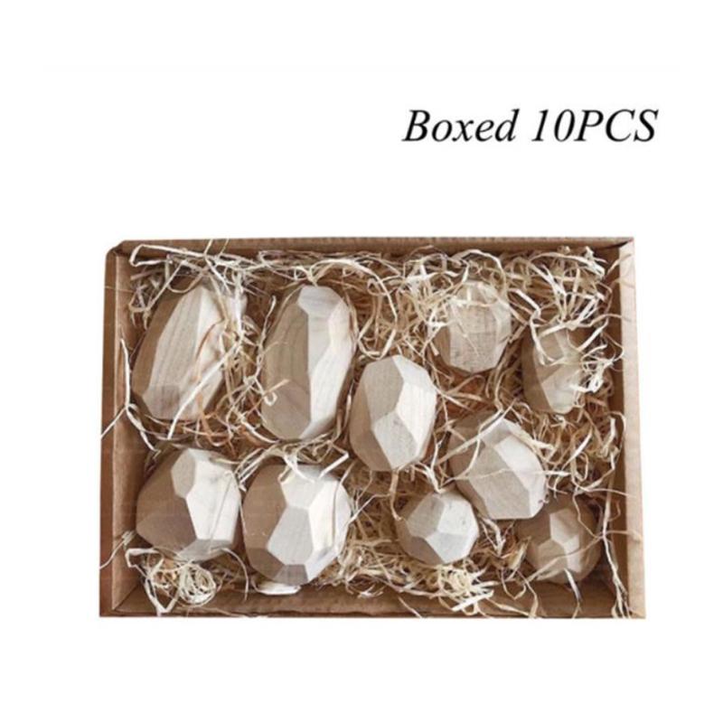 Wood Rock Set Balancing Blocks Natural Wood Toy