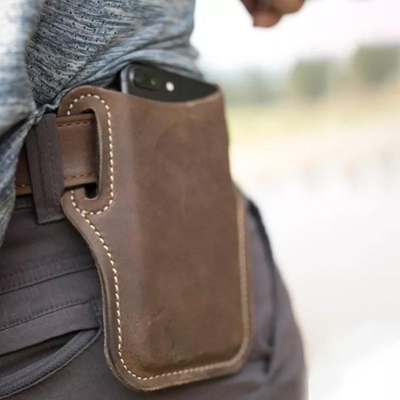 Retro Short Cell Phone Case Belt Bag