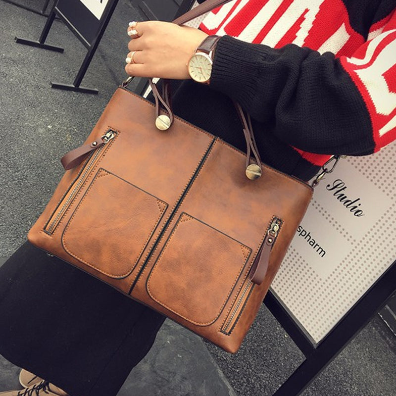 Ladies Vintage Leather Shoulder Bag