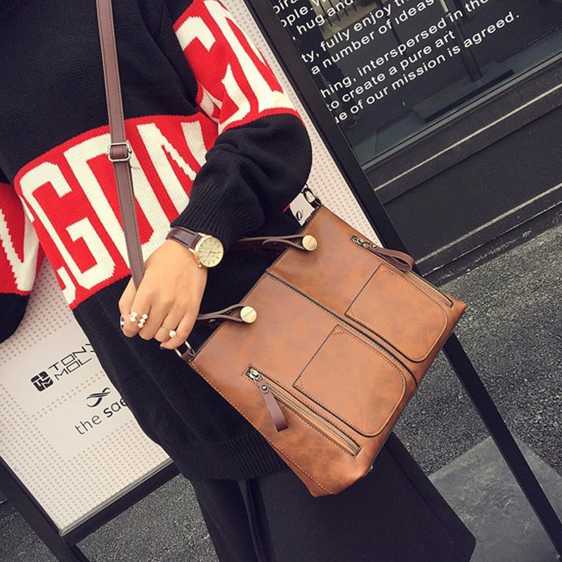 Ladies Vintage Leather Shoulder Bag