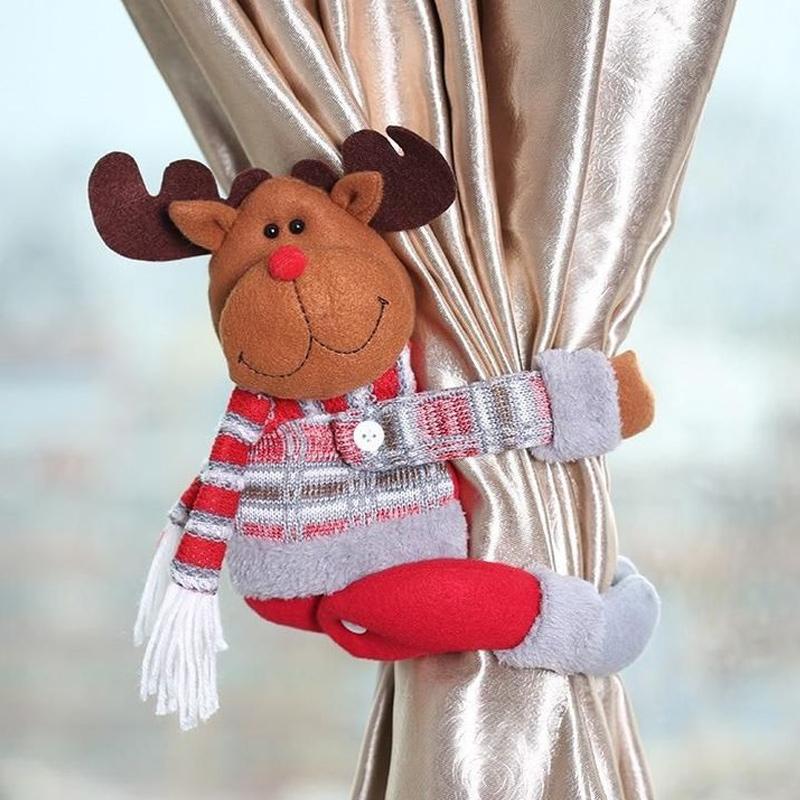 Christmas Element Curtain Decor