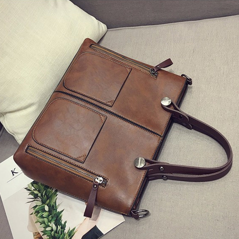 Ladies Vintage Leather Shoulder Bag