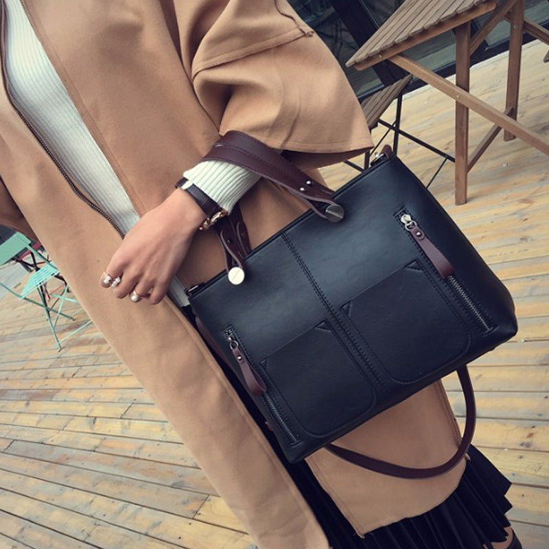 Ladies Vintage Leather Shoulder Bag