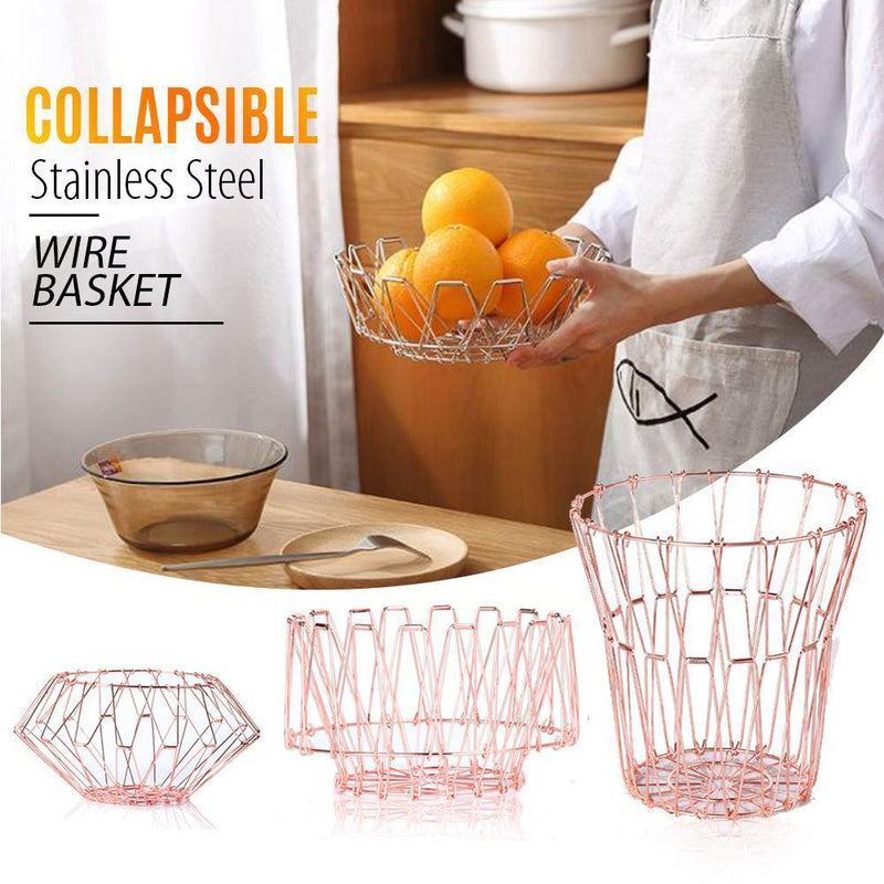 Collapsible Stainless Steel Wire Basket