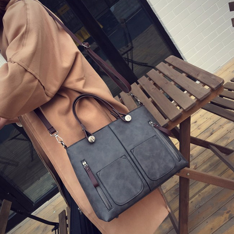 Ladies Vintage Leather Shoulder Bag