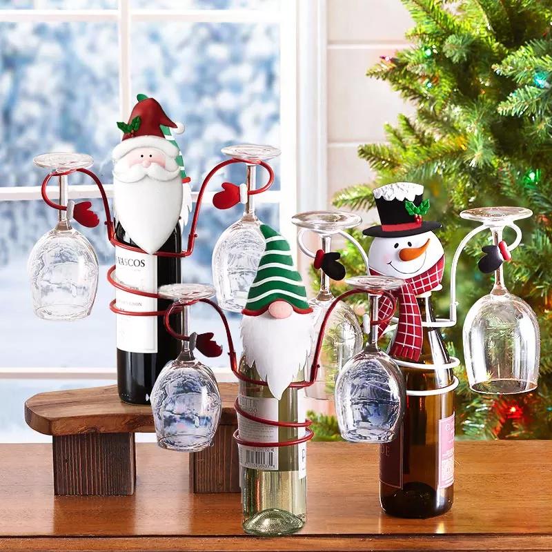 (🎅Early Xmas Sale - Save 50% OFF🎅) Holiday Wine Bottle & Glass Holders