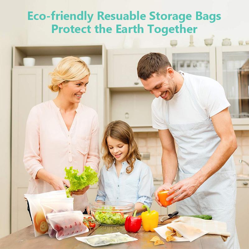 Reusable Food Bags - 3/5 Pack.