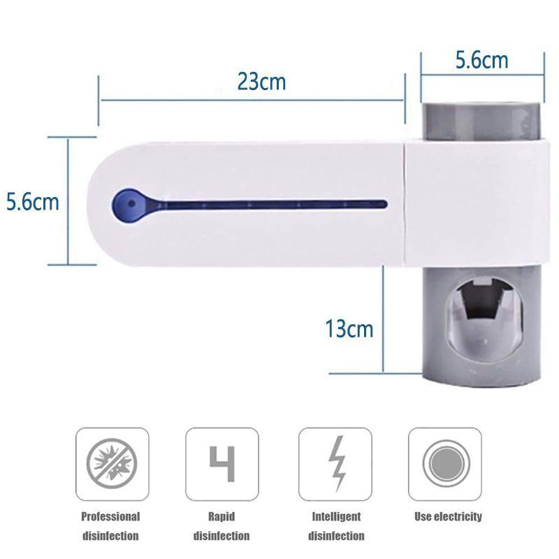 2-IN-1 Ultraviolet Toothbrush Disinfector Automatic Toothpaste Distributor