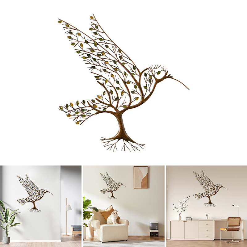 Hummingbird & Twig Metal Wall Decor