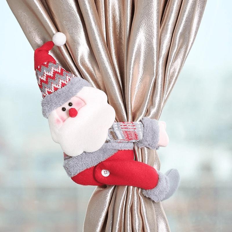 Christmas Element Curtain Decor