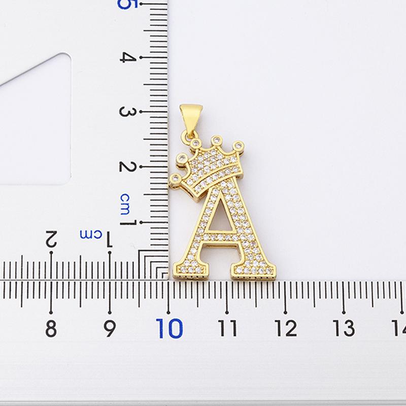 New Luxury A-Z Crown Alphabet Pendant Chain Necklace