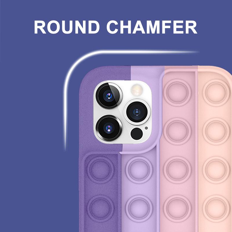 Toy Phone Case, Push Pop Bubble Fidget Sensory Protecive Case for iPhone