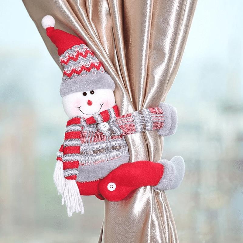 Christmas Element Curtain Decor