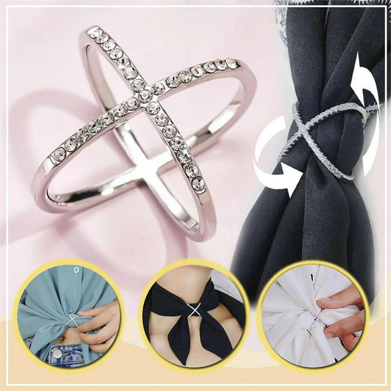 Elegant Scarf Buckle Ring