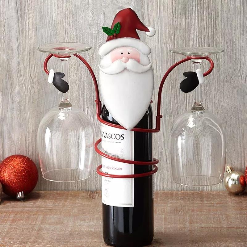 (🎅Early Xmas Sale - Save 50% OFF🎅) Holiday Wine Bottle & Glass Holders