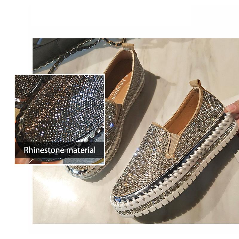 Rhinestone Slip-on Loafers/ Sneakers