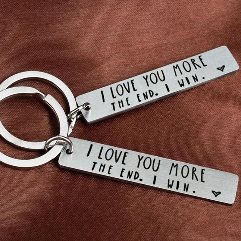 "I Love You More The End I Win" Funny Christmas Gift Keychain🎁