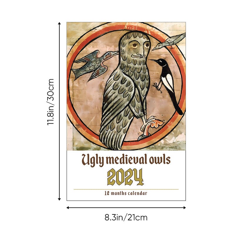 🦉Weird Medieval Owl Calendar 2024📅