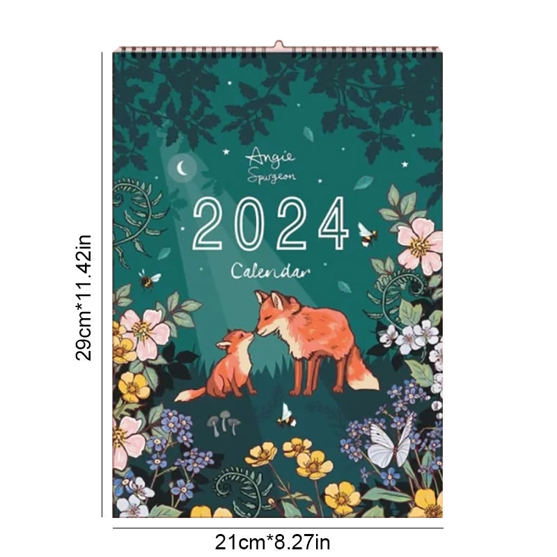 🗓️2024 Nature and Wildlife Art Wall Calendar🗓️