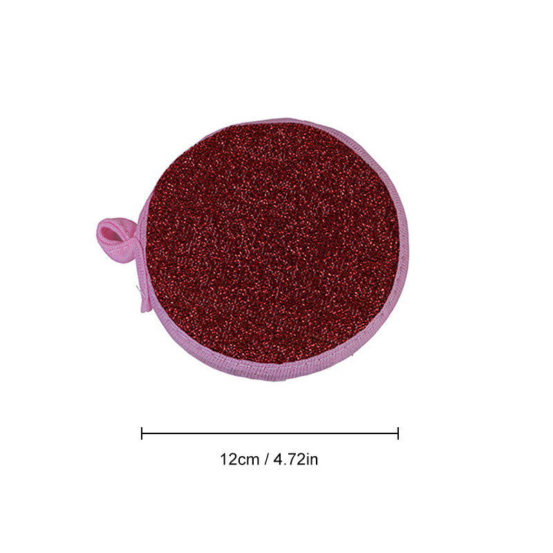 Multi-Purpose Kitchen Double Side Round Dishwashing Sponge (5 pcs)