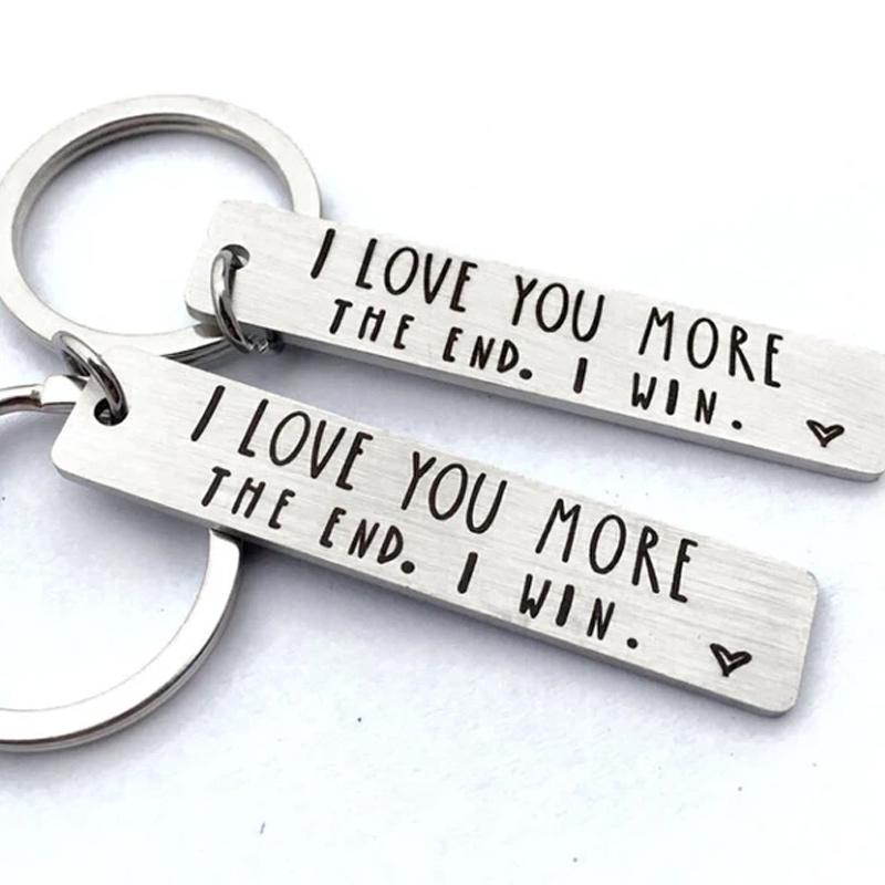 "I Love You More The End I Win" Funny Christmas Gift Keychain🎁