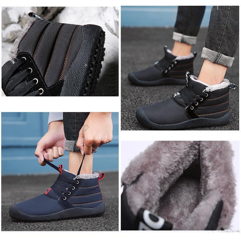 Warm And Velvet Thickening Waterproof Non-slip Outdoor Cotton Shoes