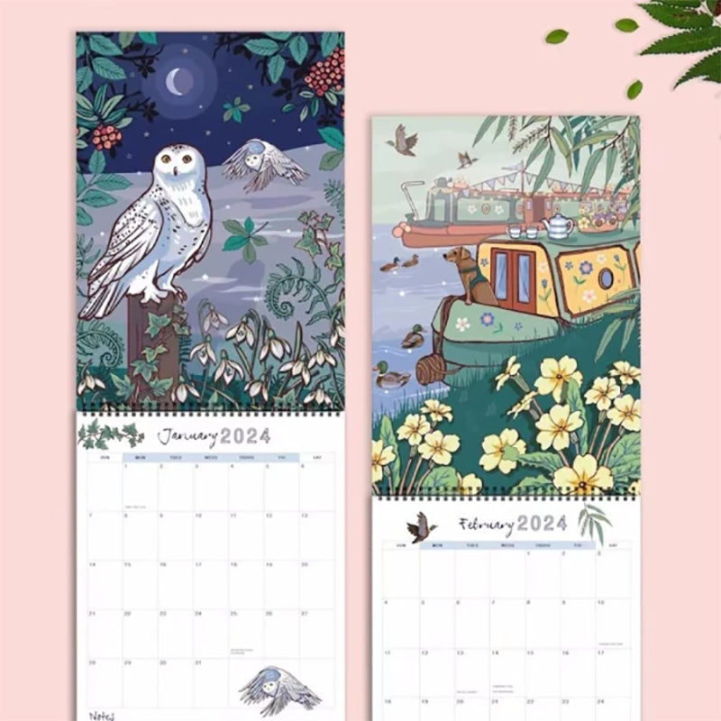 🗓️2024 Nature and Wildlife Art Wall Calendar🗓️