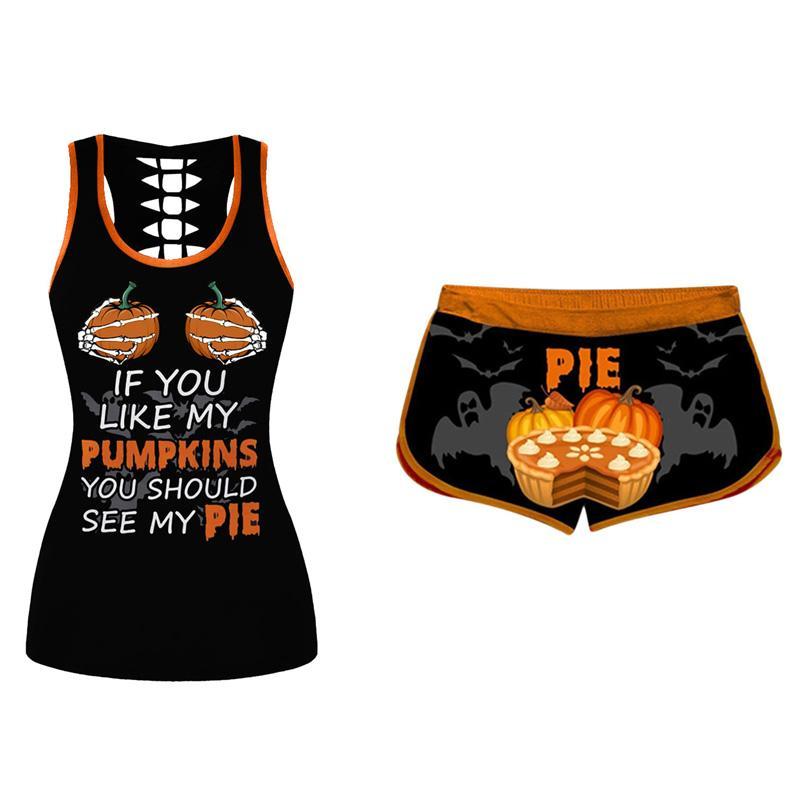 (🎃Early Halloween Promotion🎃) Halloween Pumpkin Vest Set