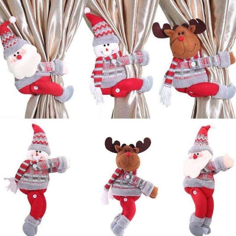 Christmas Element Curtain Decor