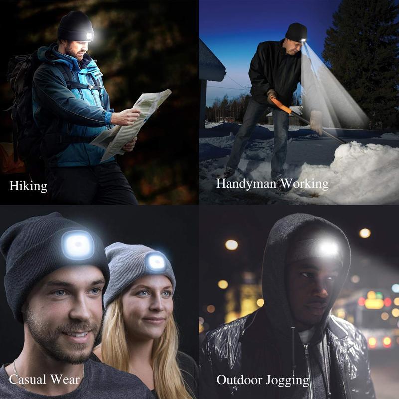 Winter Knitted Hat With LED Lights