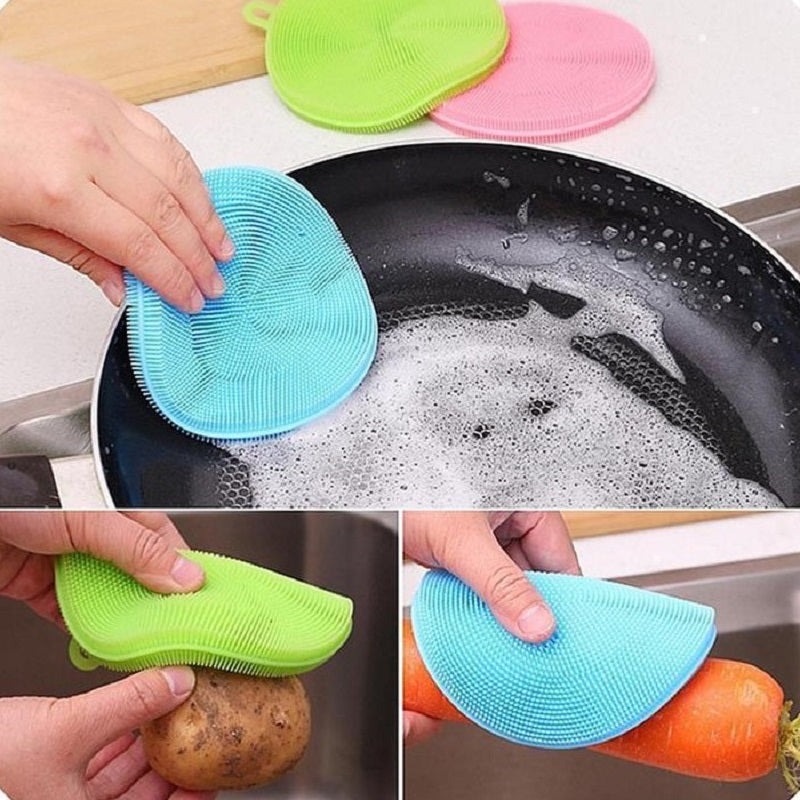 Silicone Multi-purpose Scrubber Sponge, 5 PCs