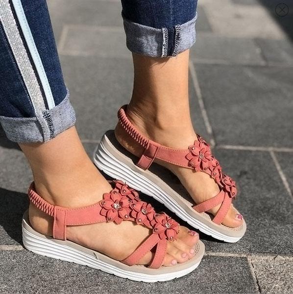 haloera™ Women's Summer Flower Wedge Sandals