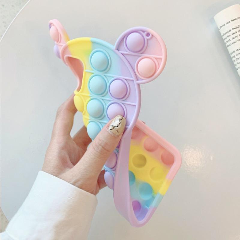 Toy Phone Case, Push Pop Bubble Fidget Sensory Protecive Case for iPhone