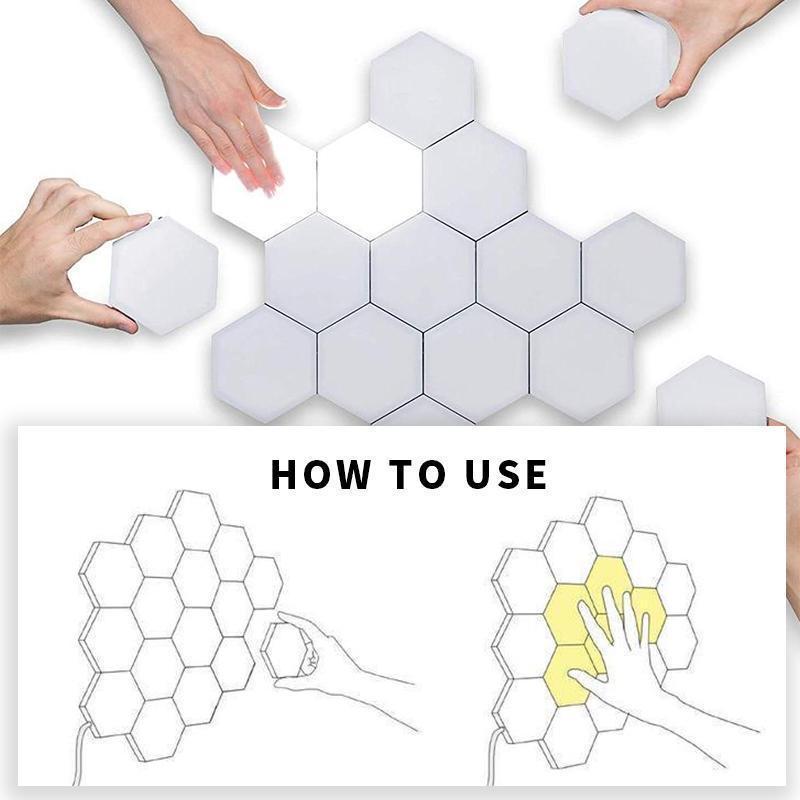 haloera™ Hexagonal Wall Lamp Creative Geometry Assembly