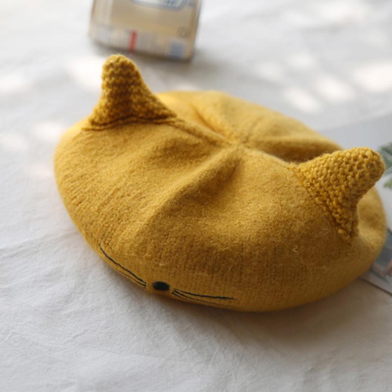 Cute Cat Ears Wool Beret