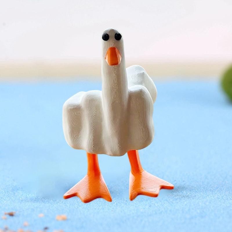 Middle Finger Duck Resin Ornament