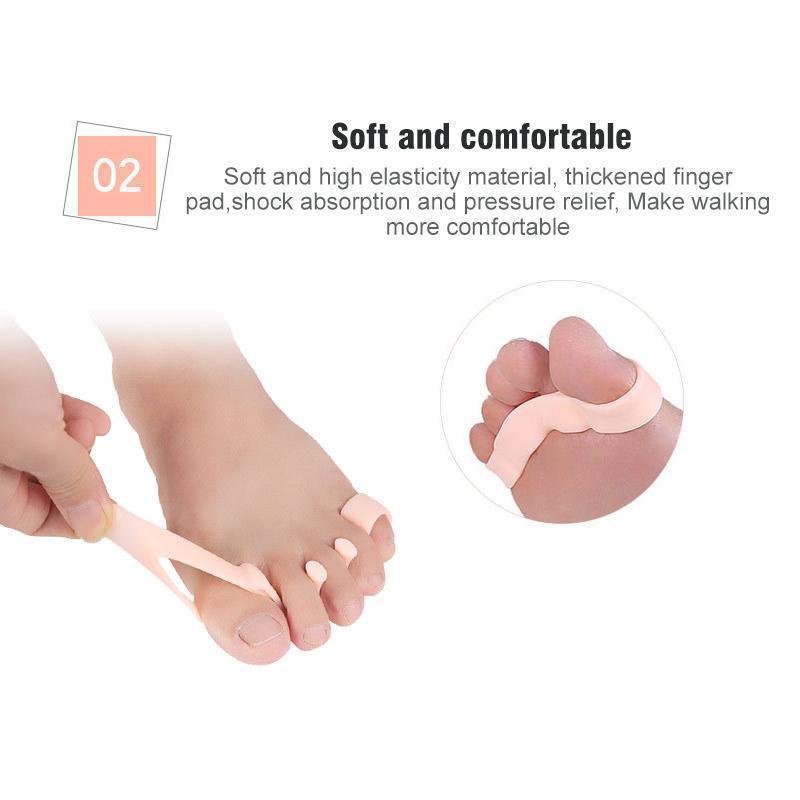 5 Holes Silicone Pedicure Foot Care Tool,1Pair