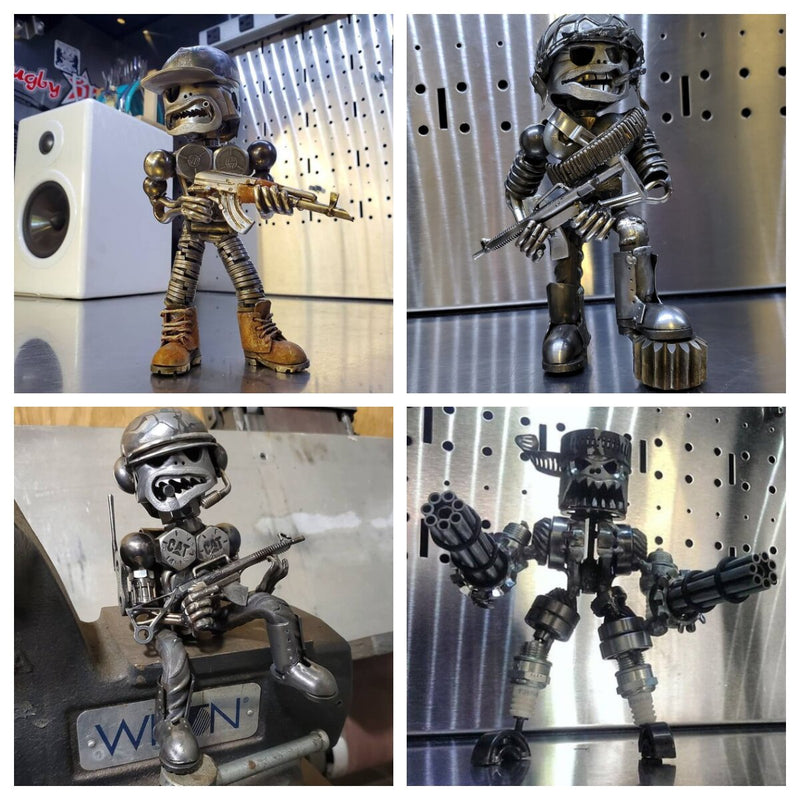 Standing Sculpture Handmade-Piston Man